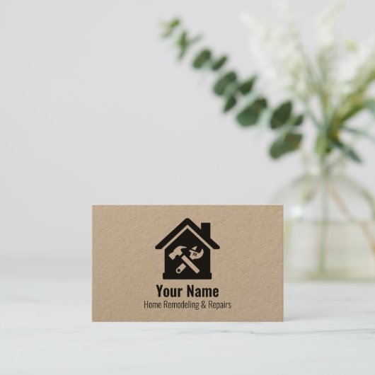 カスタマイズ可能な便利屋の家の修理 | ウェブサイトなし 名刺 (スタンド正面)