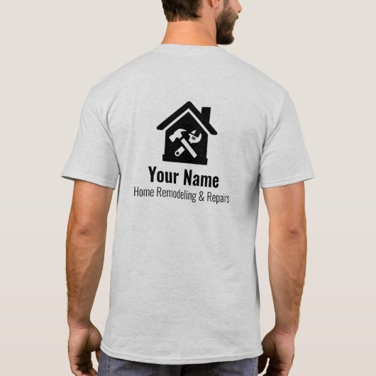 カスタマイズ可能な便利屋の家の修理 Tシャツ (裏面)