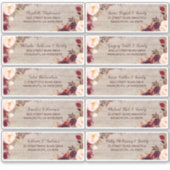 カスタマイズ可能な個々のゲスト名住所 シール (正面)