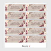 カスタマイズ可能な個々のゲスト名住所 シール (シート)