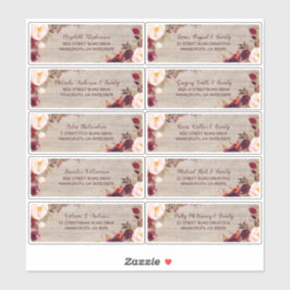 カスタマイズ可能な個々のゲスト名住所 シール