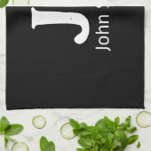 カスタマイズ可能な個人イニシャル キッチンタオル (折り畳み)