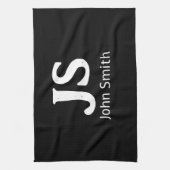 カスタマイズ可能な個人イニシャル キッチンタオル (縦)