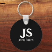 カスタマイズ可能な個人イニシャル キーホルダー (正面)