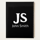 カスタマイズ可能な個人イニシャル プランナー手帳 (裏面)