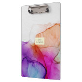 カスタマイズ可能な個人名のコンテンポラリーなデザイン クリップボード (左)