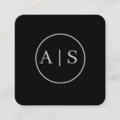 カスタマイズ可能な個人名 スクエア名刺 (正面)