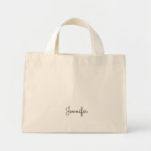 カスタマイズ可能な個人情報、個人情報 ミニトートバッグ (正面)