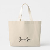 カスタマイズ可能な個人情報、個人情報 ラージトートバッグ (裏面)