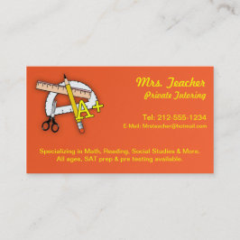 カスタマイズ可能な個人教師の名刺 名刺