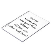 カスタマイズ可能な個人用スパイラル写真の作成 ノートブック (左側)