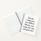 カスタマイズ可能な個人用ノートブックの作成 ノートブック (内部)