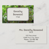 カスタマイズ可能な個人的な植物の植物の実生植物 名刺 (正面/裏面)