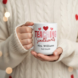 カスタマイズ可能な先生へのバレンタインギフト Teaching Sweethearts コーヒーマグカップ