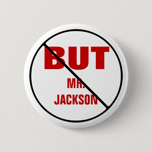 カスタマイズ可能な先生へのボットなし 缶バッジ (正面)