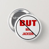 カスタマイズ可能な先生へのボットなし 缶バッジ (正面&裏面)