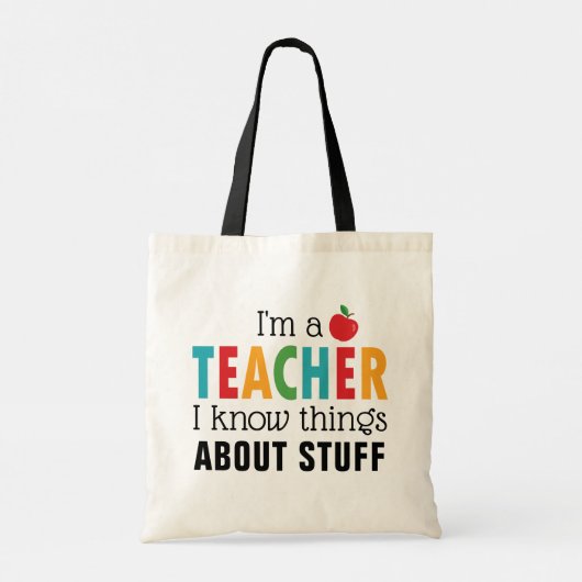 カスタマイズ可能な先生を知っている トートバッグ (裏面)