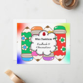 カスタマイズ可能な先生フィードバックの学生へのコメント ノートカード (正面/裏面インサイチュ)