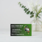 カスタマイズ可能な入れ墨の名刺 名刺 (スタンド正面)