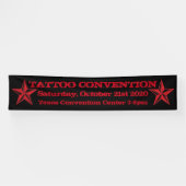 カスタマイズ可能な入れ墨の大会の黒の赤の旗 横断幕 (横)