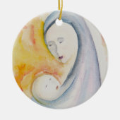 カスタマイズ可能な全て落ち着き、全て明るい水色 セラミックオーナメント (正面)