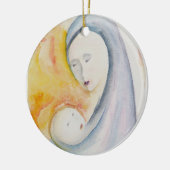 カスタマイズ可能な全て落ち着き、全て明るい水色 セラミックオーナメント (左)