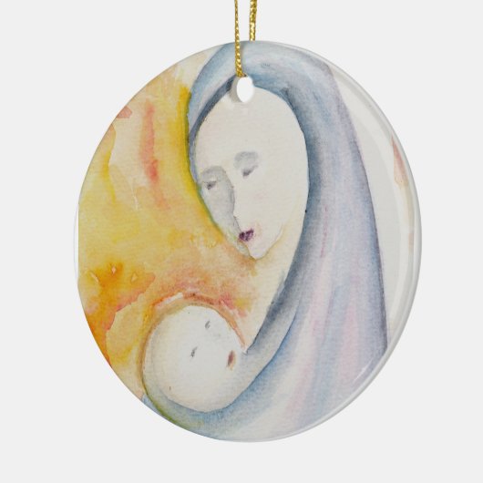 カスタマイズ可能な全て落ち着き、全て明るい水色 セラミックオーナメント (左)