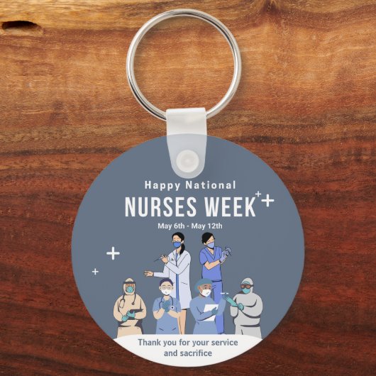 カスタマイズ可能な全国ナース週間 キーホルダー (正面)