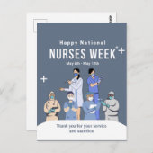 カスタマイズ可能な全国看護師週間 ポストカード (正面/裏面)