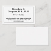 カスタマイズ可能な公証人の名刺 名刺 (正面/裏面)