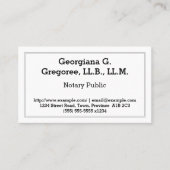 カスタマイズ可能な公証人の名刺 名刺 (正面)