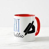 カスタマイズ可能な公証人の安定させたペン マグカップ (正面右)