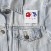 カスタマイズ可能な共和党象 缶バッジ (インサイチュ)