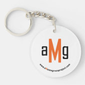 カスタマイズ可能な円形のKeychain キーホルダー (正面)