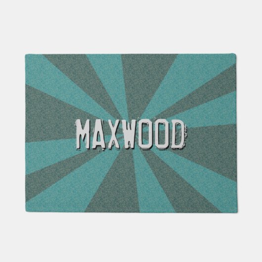 カスタマイズ可能な写実的な光線色名前 ドアマット (正面)