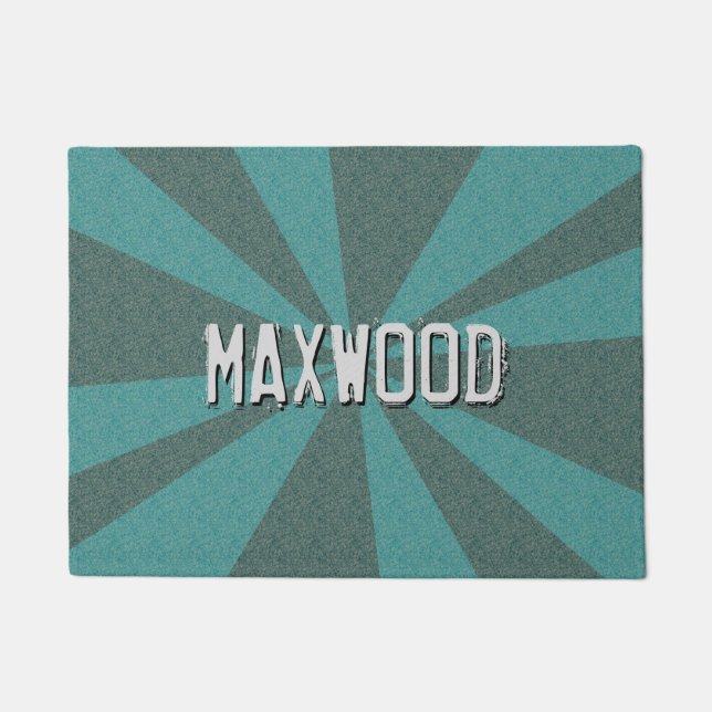 カスタマイズ可能な写実的な光線色名前 ドアマット (正面)