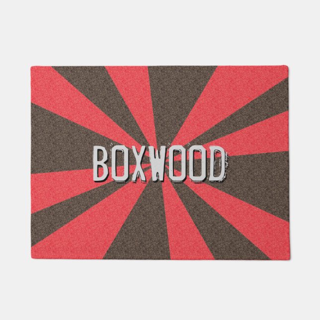 カスタマイズ可能な写実的な光線色名前 ドアマット (正面)