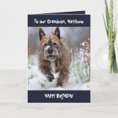 カスタマイズ可能な写真および編集可能な文字誕生日カード シーズンカード (正面)