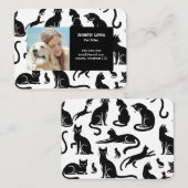 カスタマイズ可能な写真と名前ペットシッター 名刺 (正面/裏面)