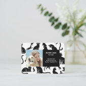 カスタマイズ可能な写真と名前ペットシッター 名刺 (スタンド正面)