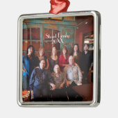 カスタマイズ可能な写真のクリスマスオーナメント メタルオーナメント (左)