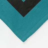 カスタマイズ可能な写真のコラージュかInstagramのスタイルの青 フリースブランケット (角)