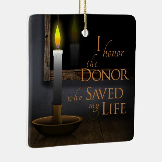 カスタマイズ可能な写真の名誉の私の臓器ドナー – 移植 セラミックオーナメント (右)