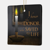 カスタマイズ可能な写真の名誉の私の臓器ドナー – 移植 セラミックオーナメント (左)