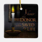 カスタマイズ可能な写真の名誉の私の臓器ドナー – 移植 セラミックオーナメント (正面)