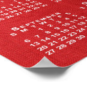 カスタマイズ可能な写真の白い2026カレンダー ポスター (角)