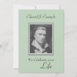 カスタマイズ可能な写真の記憶/葬儀 招待状