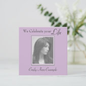 カスタマイズ可能な写真の記憶/葬儀 招待状 (スタンド正面)