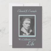 カスタマイズ可能な写真の記憶/葬儀 招待状 (正面)