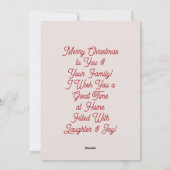 カスタマイズ可能な写真を使用したクリスマスグリーティングカード シーズンカード (裏面)